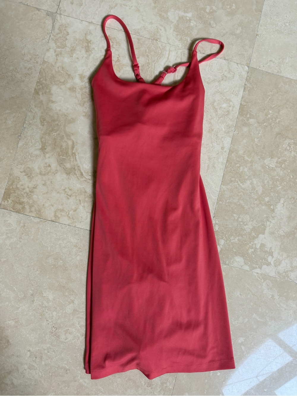 Lou & Grey Coral-Red Athletic Dress with built in shorts- XS